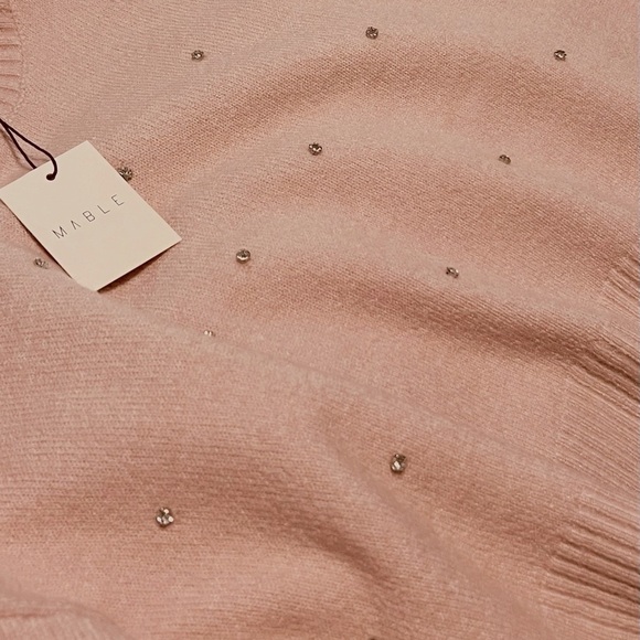 NWT Mable Ultra Soft Rhinestone Bell Sleeve Sweater Size M - Picture 3 of 5